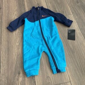 Nike Kids Blocked Swoosh Long Sleeve Coverall (Infant)